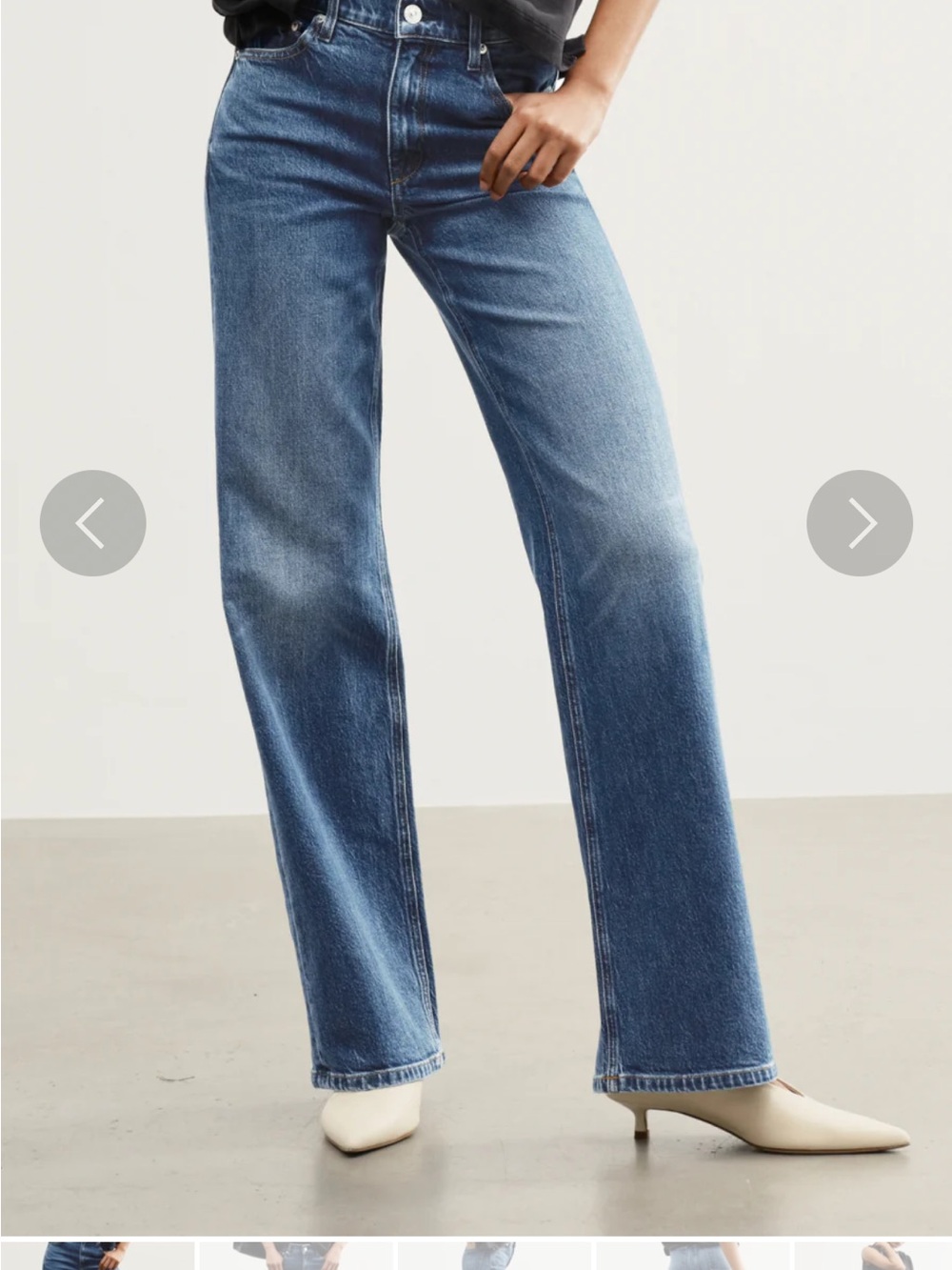 AYR Women's Straight Leg Jeans in Medium Blue Wash
